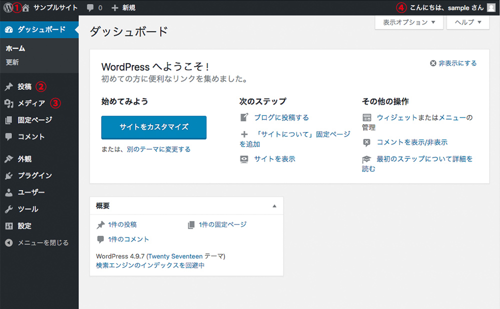 管理画面の画像